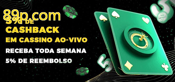 Promoções do cassino ao Vivo 89p.com
